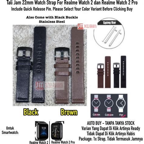 Jual Tali Jam 22mm Watch Strap Realme Watch 2 Pro Modern Leather