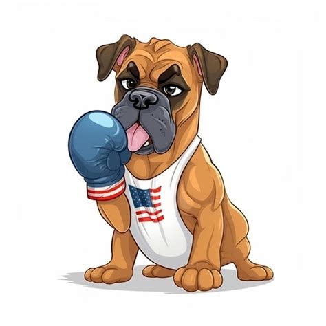 Premium AI Image | cartoon boxer dog with boxing gloves generative ai