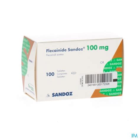 FLECAINIDE SANDOZ 100MG TABL 100 X 100 MG Apotheek Thiels