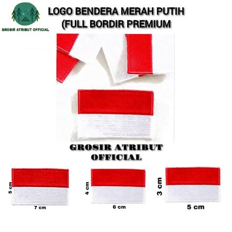 Jual Logo Bendera Merah Putih Bordir Grosir Logo Indonesia Bordir