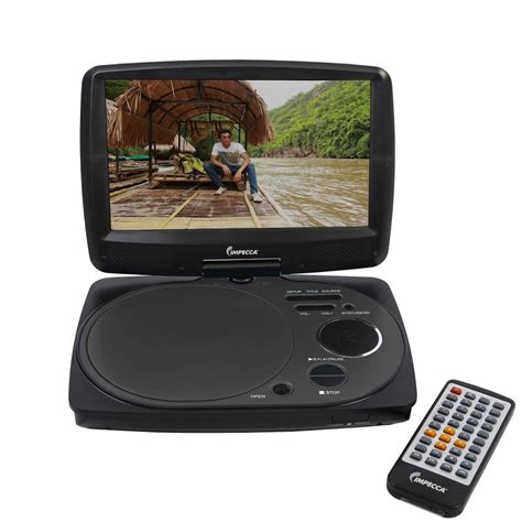 9 Inch Swivel Portable Dvd Player Black