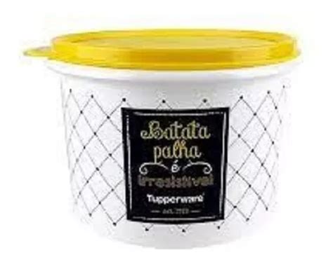 Tupper Caixa De Batata Palha Tupperware Pb Bistro Floral MercadoLivre