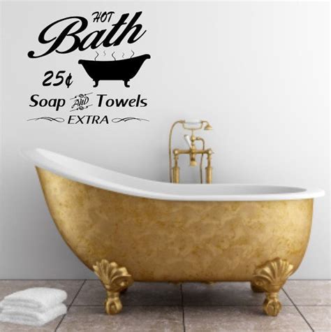 Hot Bath Vinyl Wall Decal For Bathroom Vinyl Wall Decals Black Room Design Bathroom Spa