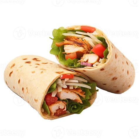 Chicken wrap sandwich with Transparent Background 47706301 PNG