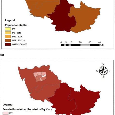 Flood Vulnerability Indicators A Population Density B Female