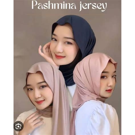 Jual New Pashmina Jersey Spandex Stretch Kerudung Pasminan Terbaru