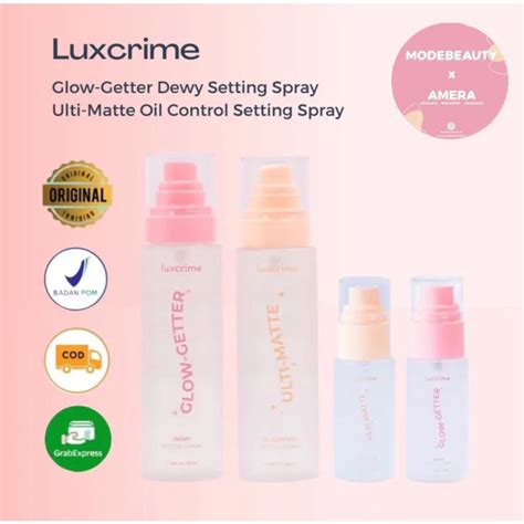 Jual Luxcrime Setting Spray Glow Getter Dewy Ulti Matte Oil Control