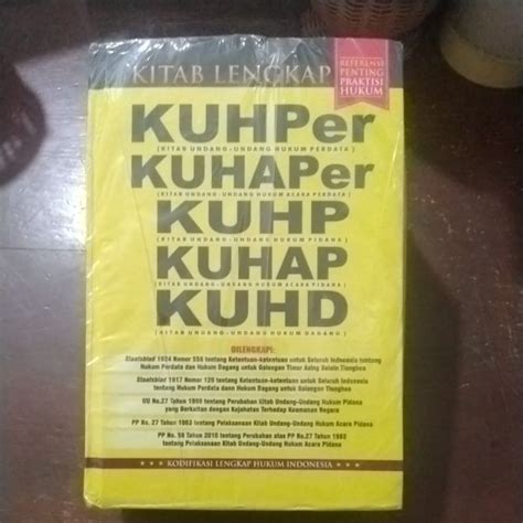 Jual Kitab Lengkap KUHPer KUHAPer KUHP KUHAP KUHD 5 Kitab Undang