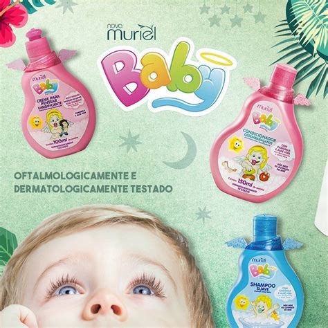 O shampoo condicionador e creme de pentear Muriel Baby é o kit ideal