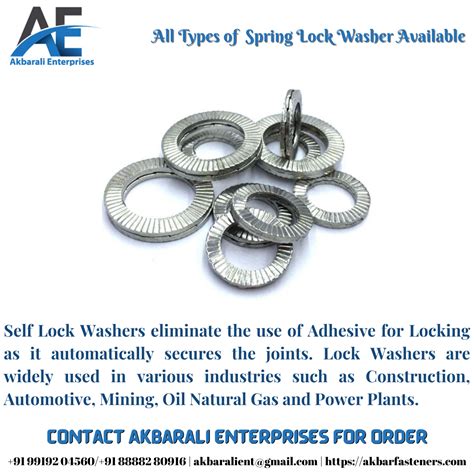 All Types of Spring Lock Washer Available - Akbaralienterprises - Medium