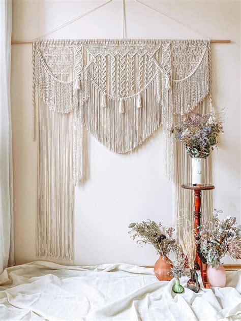 Macrame Wedding Backdrop Boho Wedding Arch Photobooth Etsy Macrame Wedding Backdrop