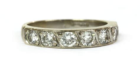 Sold Price An Ct White Gold Seven Stone Diamond Ring February