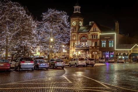 Woodstock Square Historic District Victorian Christmas Decorations And