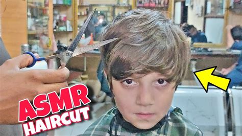 The Most Relaxing ASMR Boy Haircut ASMR Fast Haircutting Old Barber