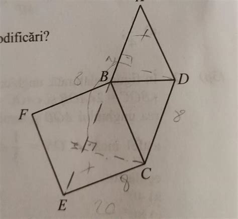 N Figura Al Turat Este Reprezentat Rombul Abcd Cu Bad Iar