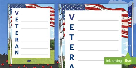 Veterans Acrostic Poem Veterans Day Resources Twinkl