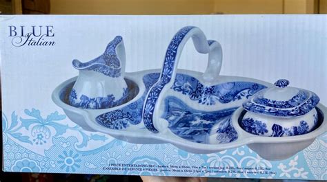 Spode Blue Italian 200th Anniversary Set Ebay