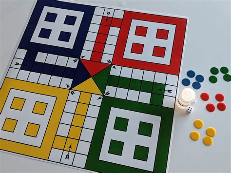 Ludo Game Hd Print Only With Dice And Tokens Etsy Uk