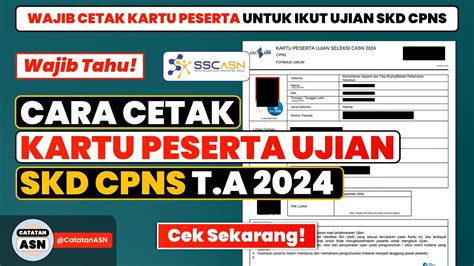 Cara Mudah Unduh Dan Mencetak Kartu Ujian Skd Cpns Dengan Kertas