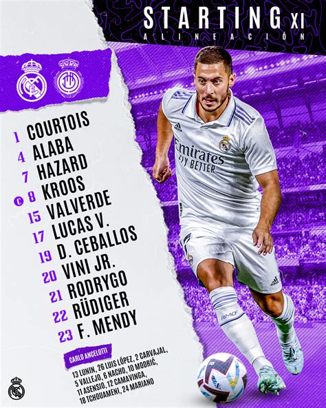 Real Madrid Cf 🇬🇧🇺🇸 On Twitter 📋 Our Starting Xi 🆚 Rcdmallorca