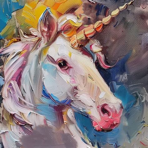 Unicorn Painting - Etsy