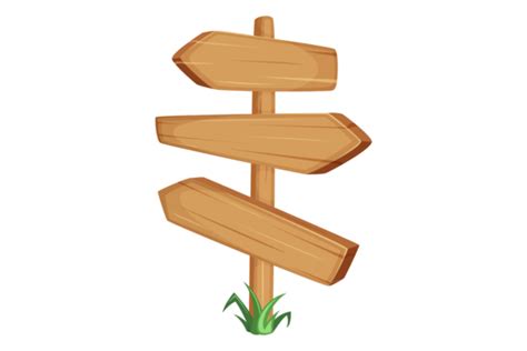 Wooden Signpost. Cartoon Direction Point Graphic by onyxproj · Creative ...