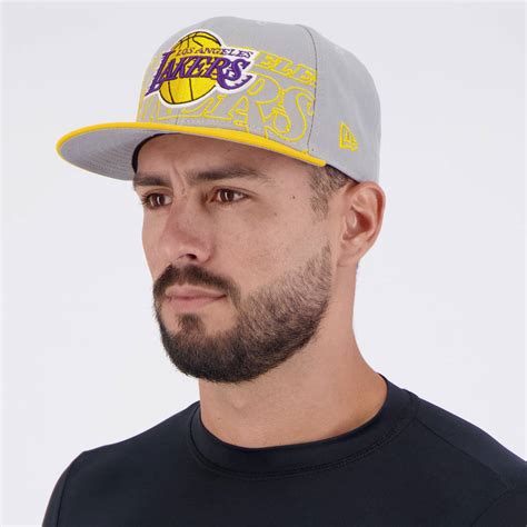 Bone New Era Nba Los Angeles Lakers Draft 5950 Cinza Futfanatics