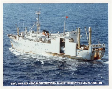 A Port Quarter View Of The Soviet Mayakovskiy Class Trawler Factory