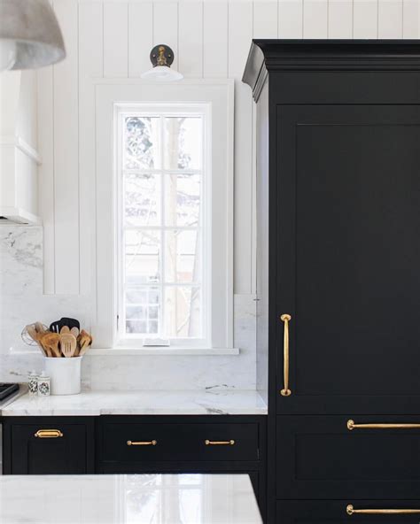 Dark Kitchen Cabinets With Gold Hardware Anipinan Kitchen