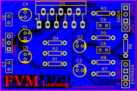 Amplificador Est Reo W Rms Tda Pci Fvml