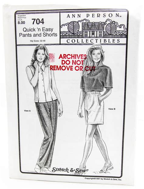 New Listing Ann Person Collectibles Stretch And Sew Pattern Quick