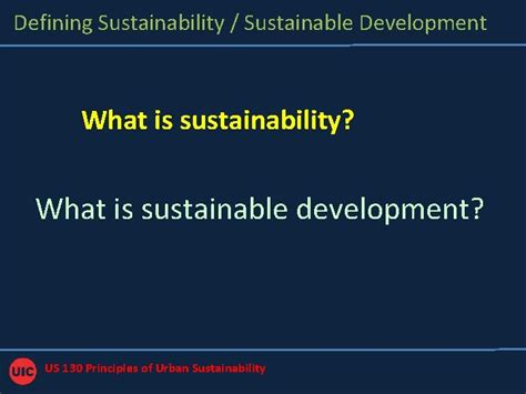 Defining Sustainability Sustainable Development Week 1 Lecture 3