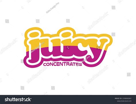 Juicy Concentrates Logo Design Template Juicy Stock Vector (Royalty Free) 2196942847 | Shutterstock