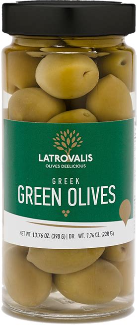 Green Olives Whole Glass Jar Latrovalis Co