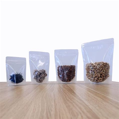 Single Material Recyclable Clear Stand Up Pouch With Zipper Pcs