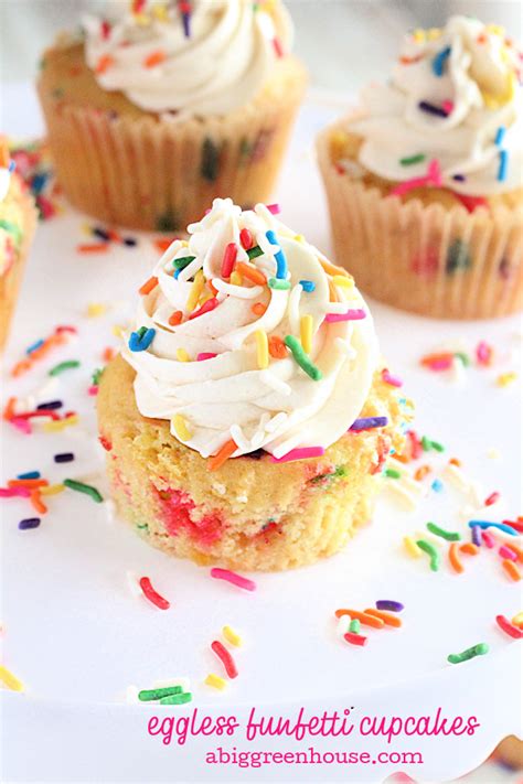 Eggless Funfetti Cupcakes Big Green House