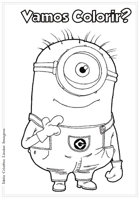 Desenho Minion Do Meu Malvado Favorito Para Colorir