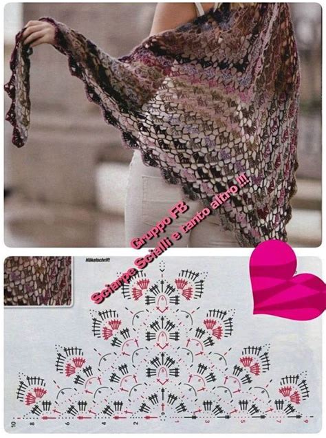 Chusty I Szale Wzory Crochet Shawl Diagram Shawl Crochet Pattern