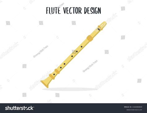 Flute Vector Design Wooden Flute Flat Stock Vector (Royalty Free) 2160480809 | Shutterstock