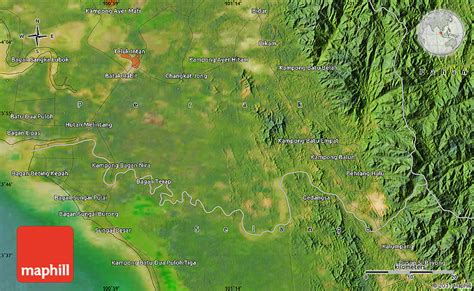 Satellite Map of Bagan Sungai Tengar Besar