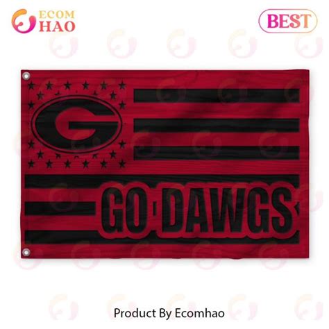 Us Football Georgia Bulldogs Flag 3D - Ecomhao Store