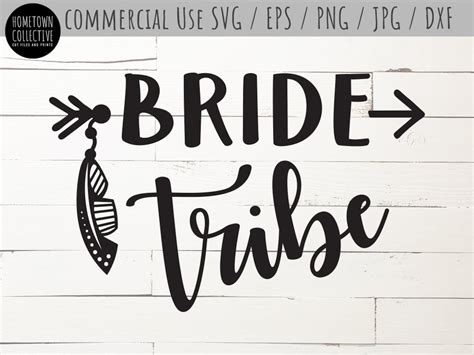 Bride Tribe Svg Bridesmaids Svg Wedding Svg Boho Wedding Etsy México