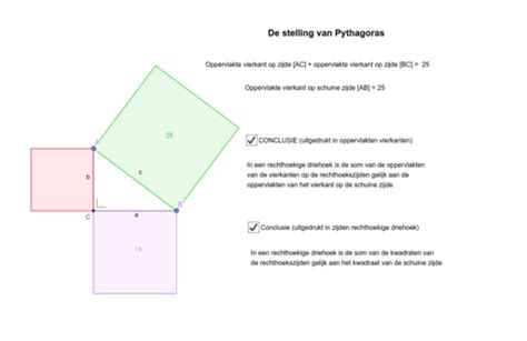 Stelling Van Pythagoras Geogebra