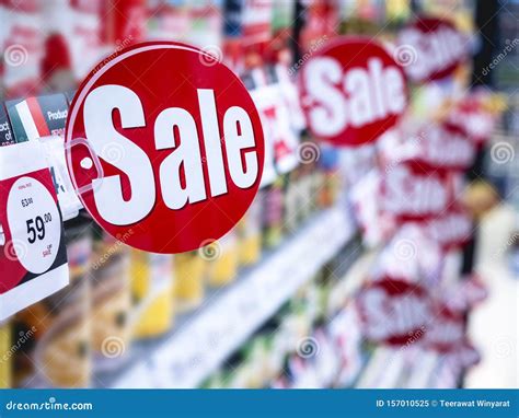 Sale Sign Supermarket Shelf Marketing Promotion Discount Signage Retail