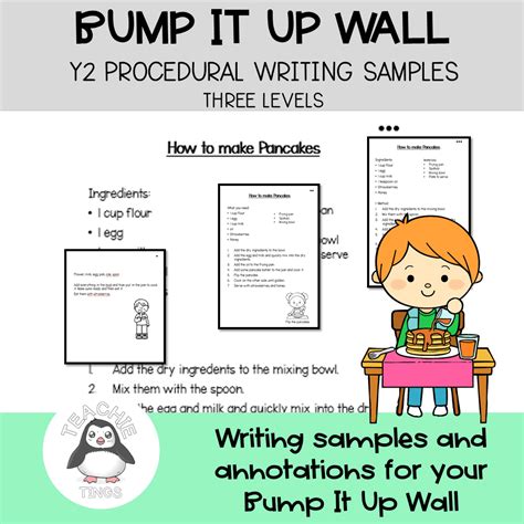 Year 2 Procedure Text Bump It Up Wall — Teachie Tings