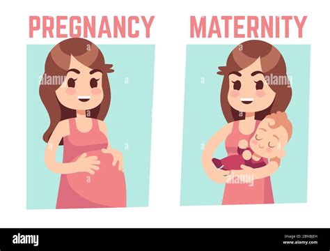 Pregnancy And Maternity Concept Young Pregnant Woman And Happy Mother