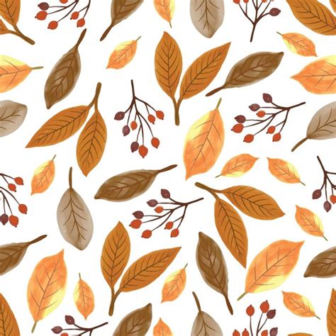 Premium Vector Autumn Leaf Seamless Pattern