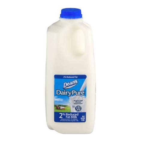 Dean S Dairy Pure 2 Reduced Fat Milk Small 6 Bottles X 1 2 Gal In