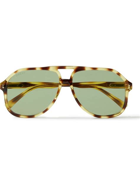 Gucci Eyewear Aviator Style Tortoiseshell Acetate Sunglasses Gucci