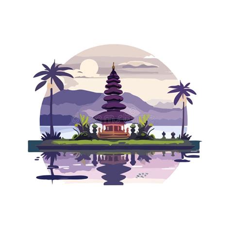 Pura Ulun Danu Bratan Hindu Temple On Bratan Lake Landscape One Of